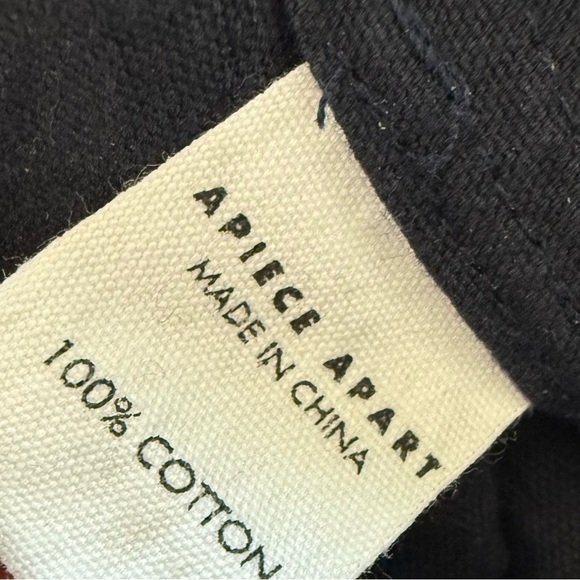 APIECE APART Classic Merida High Waist Wide Leg Pant Navy Business Casual Size 8 - Picture 14 of 15